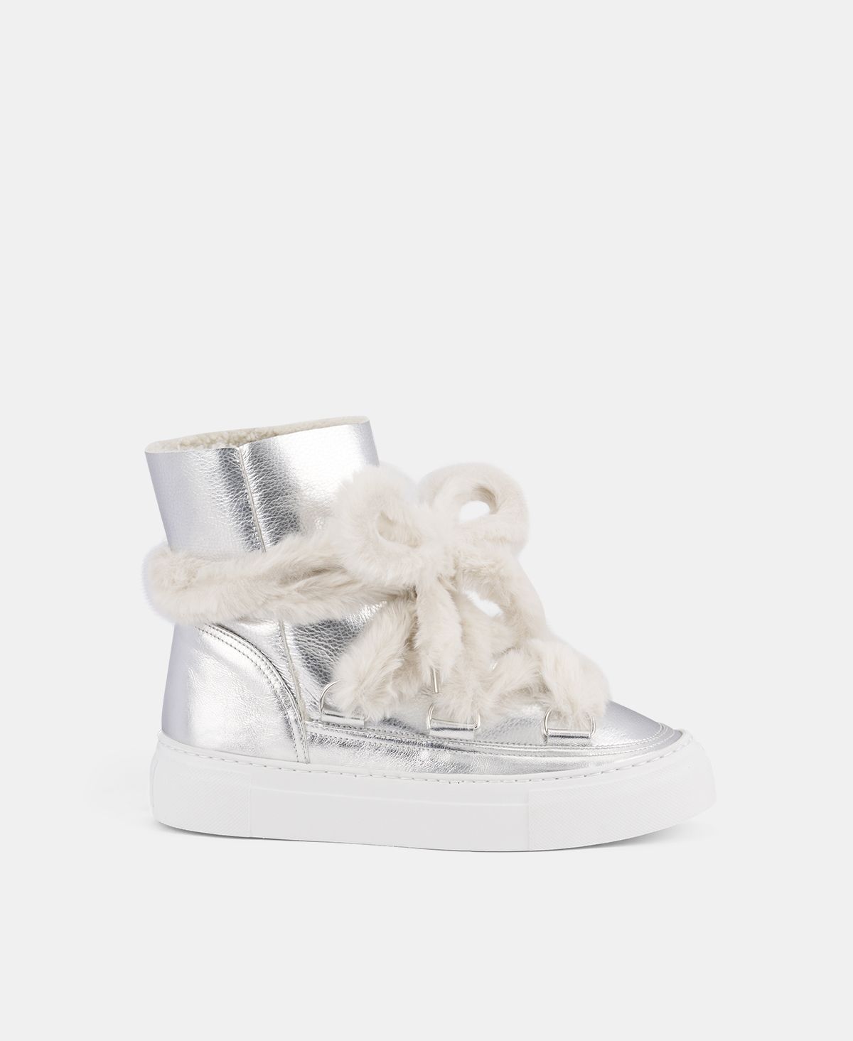 Agl Sneaker stivaletto con pelliccia Argento Kate Qualità Garantita