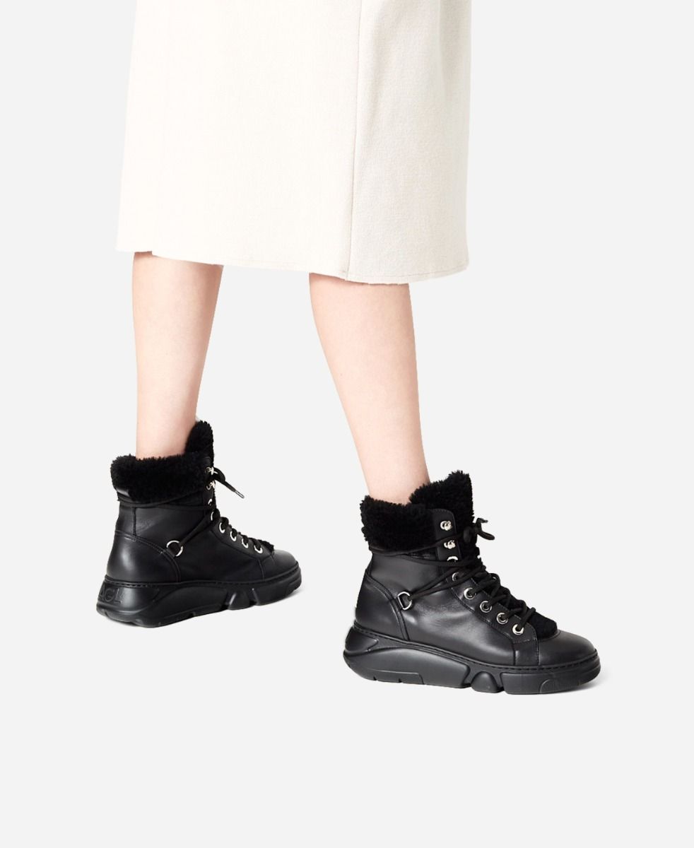Agl Sneaker con montone Nero GISELLE Acquista Ora