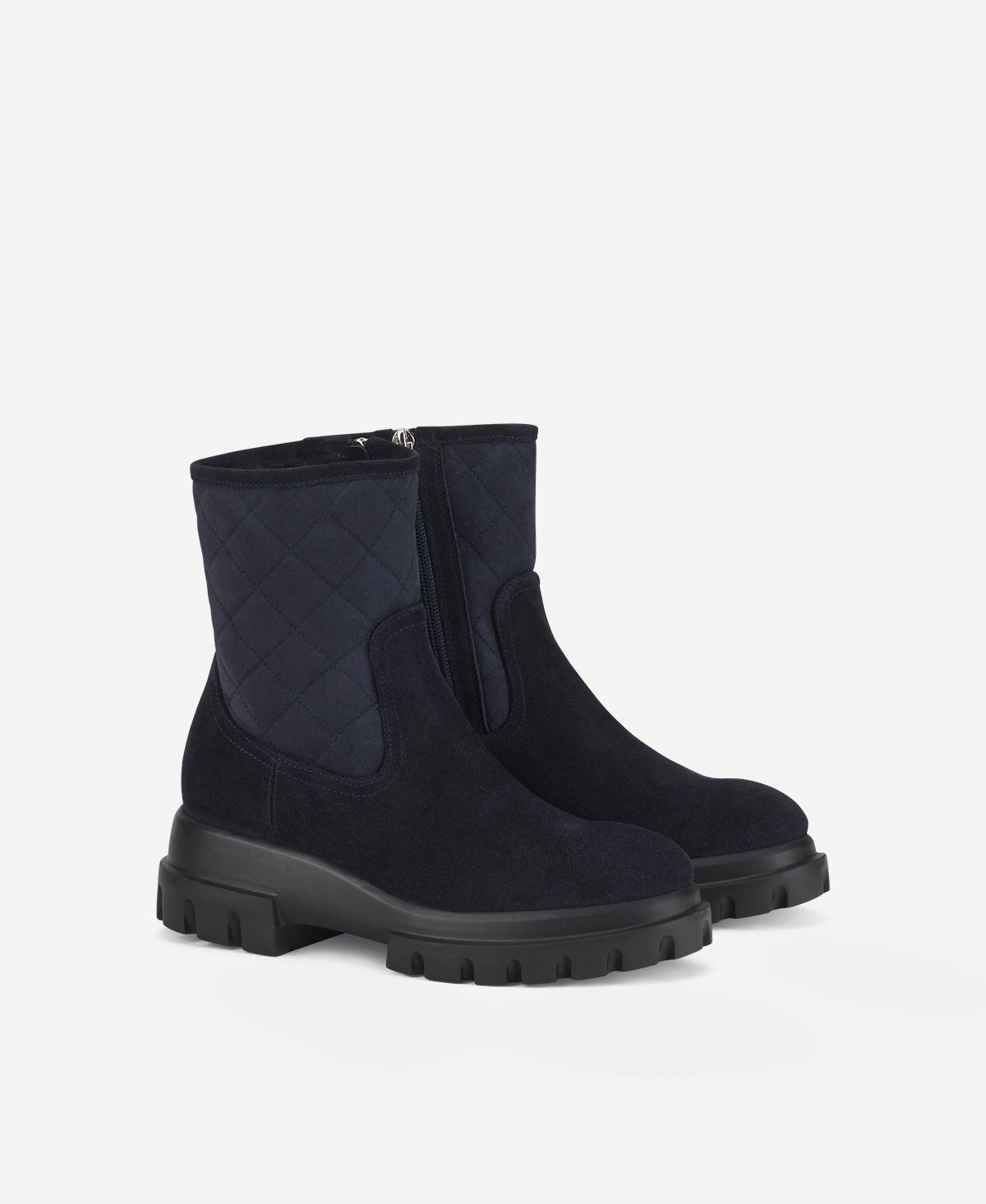 Agl Stivaletto con montone Blu Chunky Matelassé Shopping Online