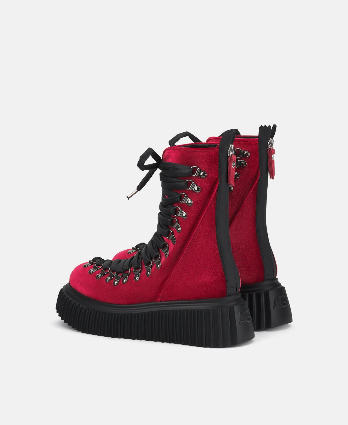 Agl Biker in pelle Rosso Dromo Velvet Novità