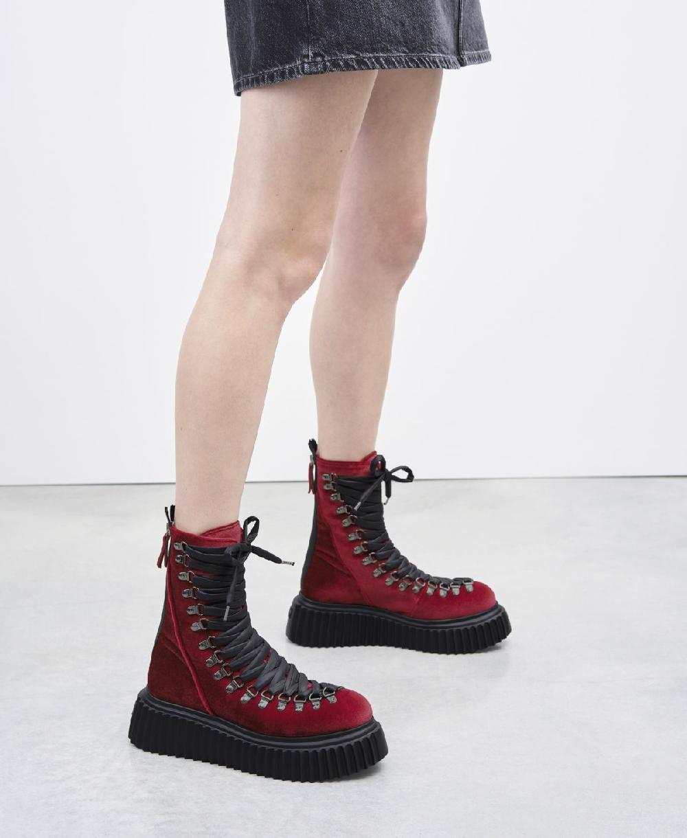 Agl Biker in pelle Rosso Dromo Velvet Novità