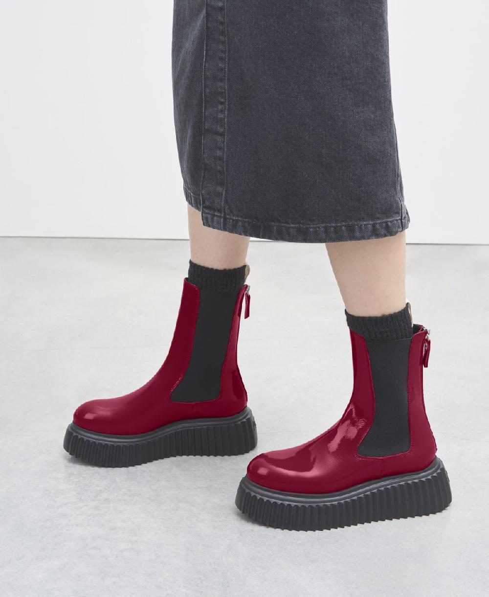 Agl Stivaletto con elastici laterali Rosso Vladimira Black Friday