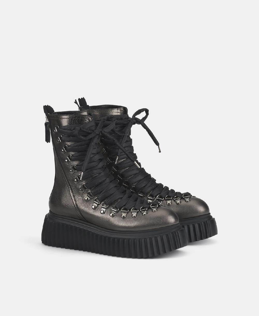 Agl Biker in pelle Grigio Dromo Outlet