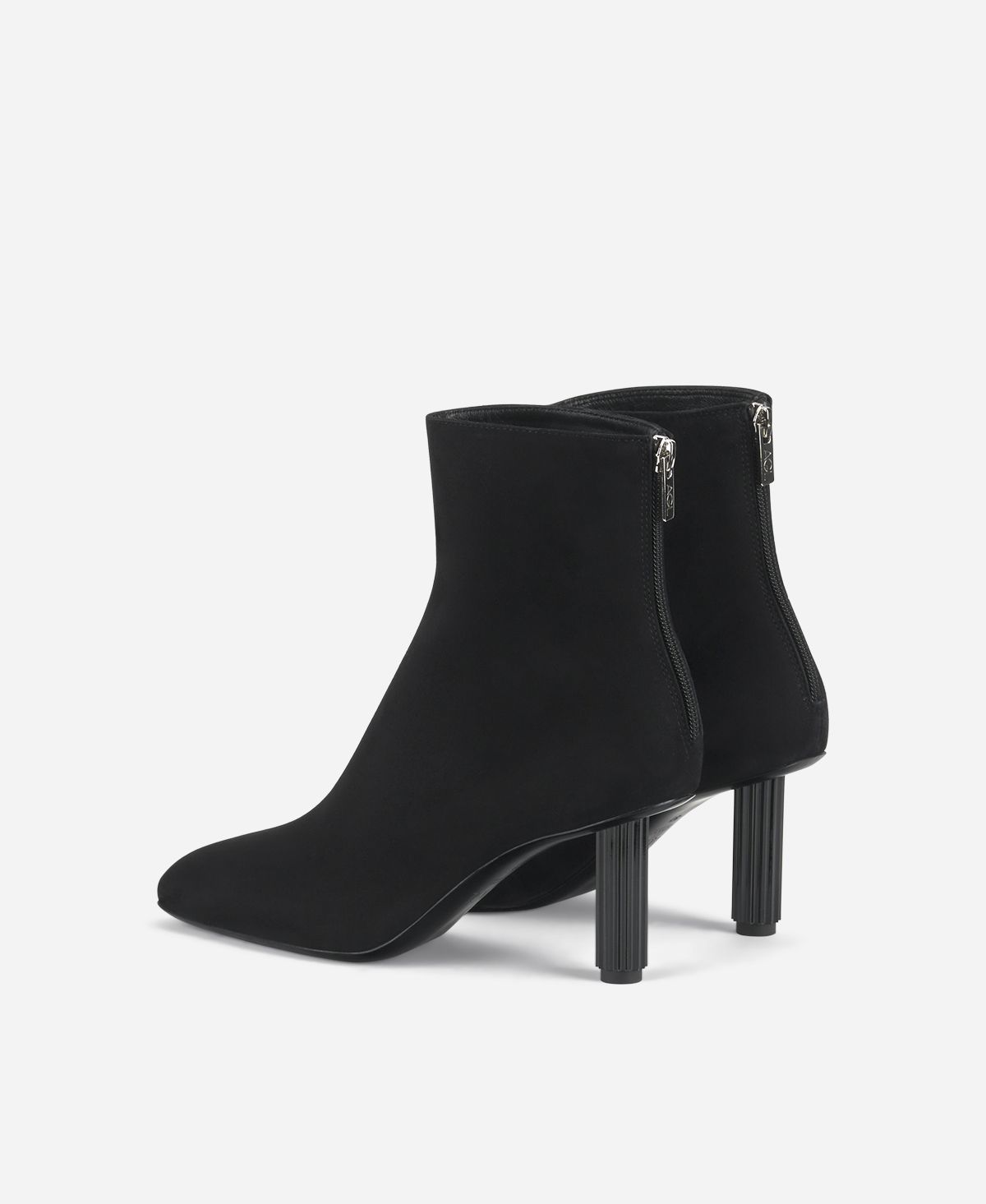 Agl Stivaletto in velour con tacco Nero Dorica Q Bootie Offerte