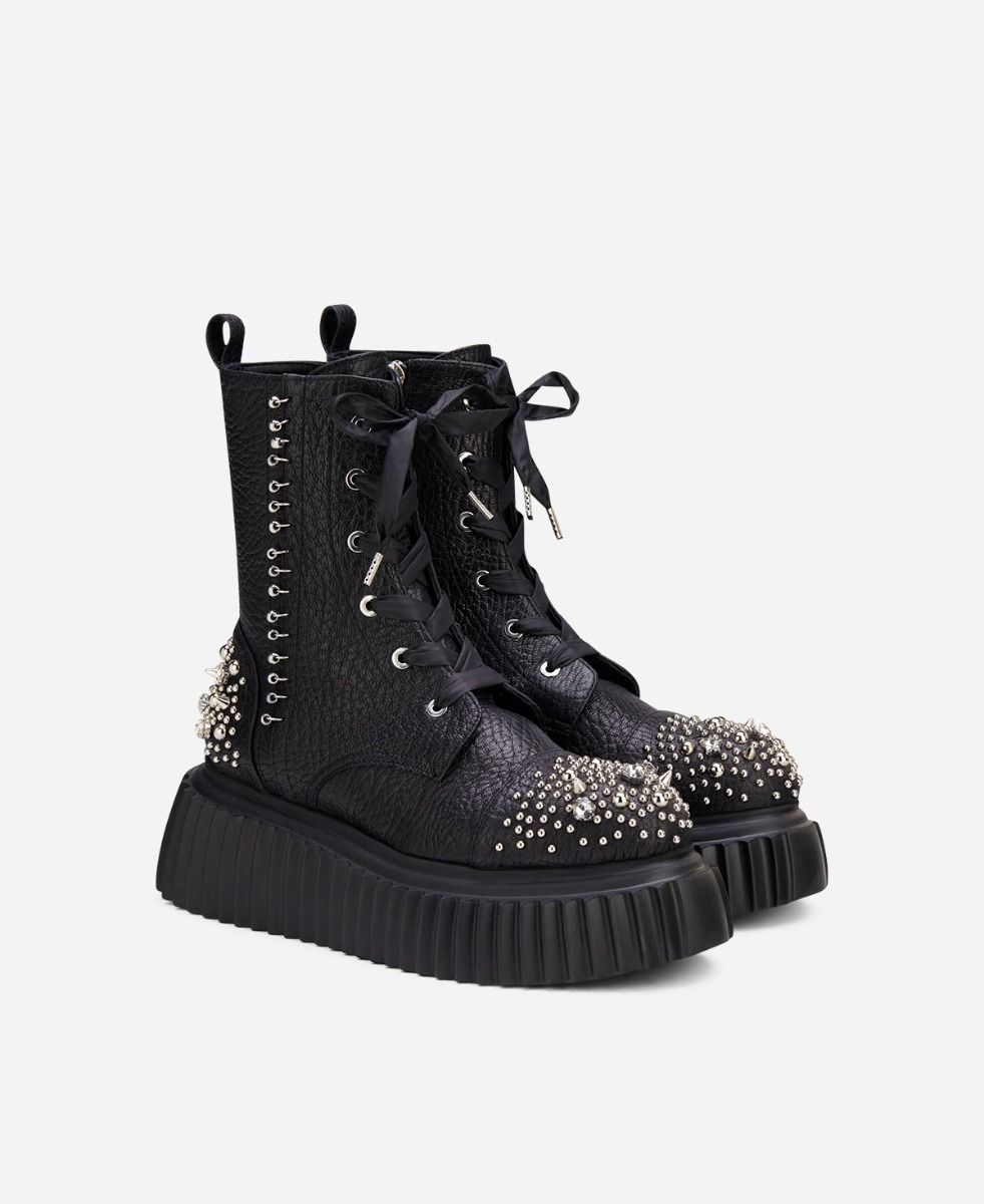 Agl Stivaletto con cristalli Nero IGGY CRYSTAL Saldi Di Fabbrica