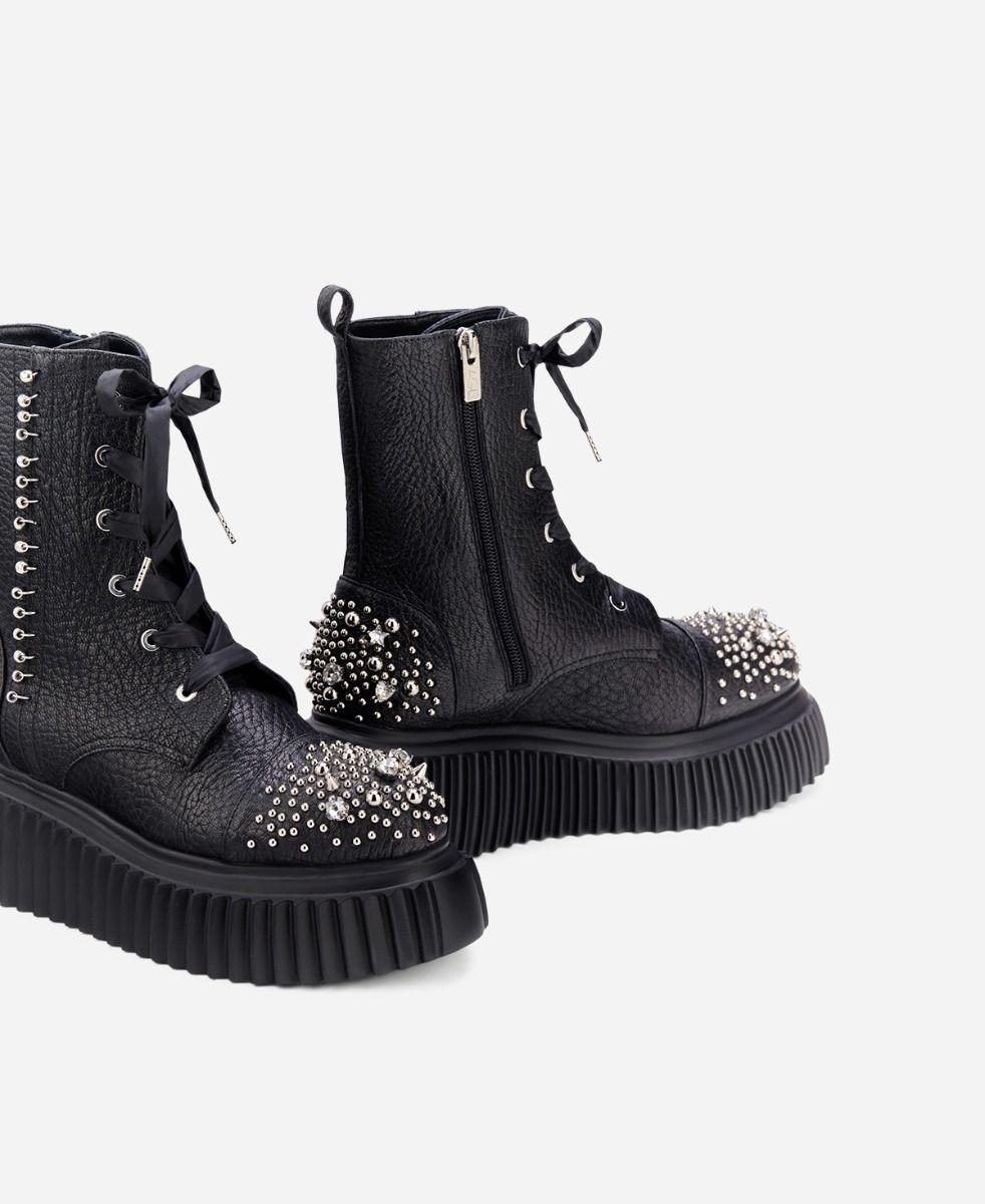 Agl Stivaletto con cristalli Nero IGGY CRYSTAL Saldi Di Fabbrica