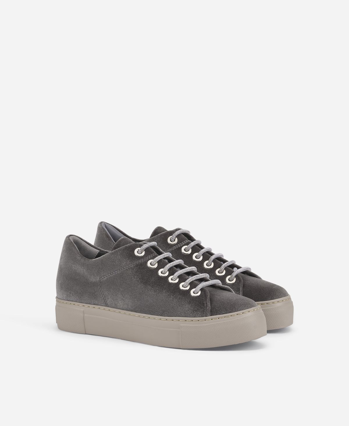 Agl Sneaker in velluto Grigio Vananda Velvet Negozio