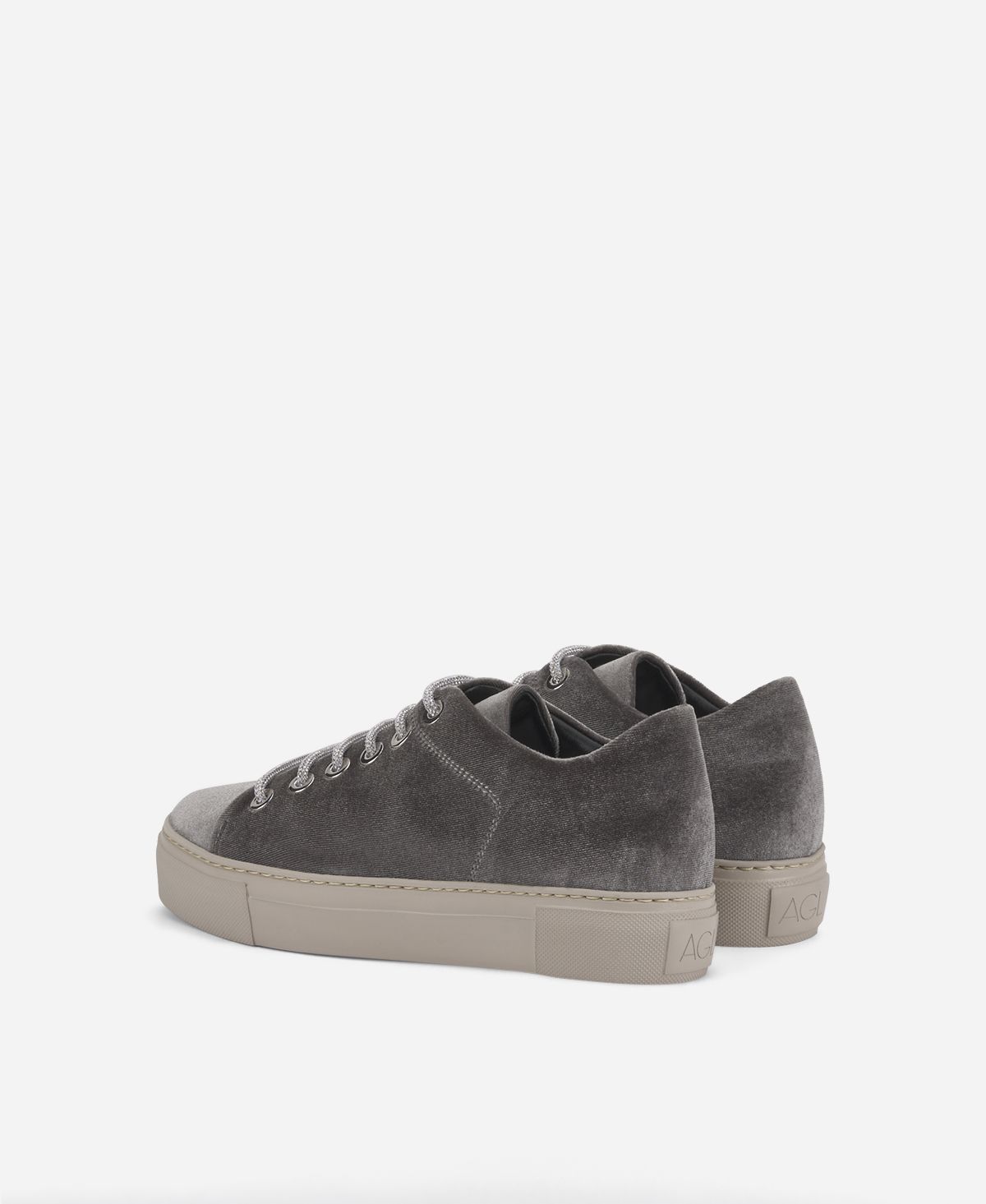 Agl Sneaker in velluto Grigio Vananda Velvet Negozio