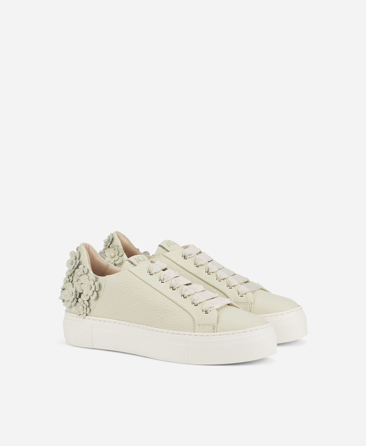 Agl Sneaker con fiori Avorio Eugenia In Saldo