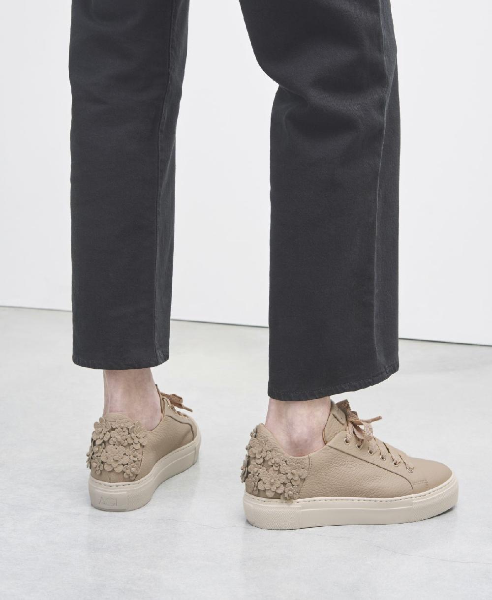 Agl Sneaker con fiori Tortora Eugenia Nuova