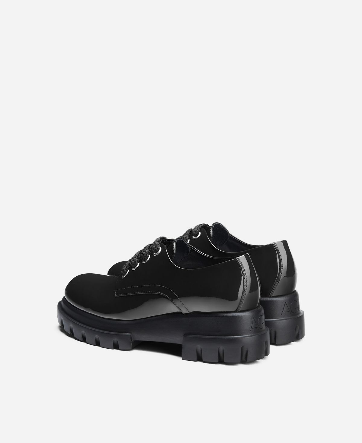 Agl Stringata in pelle Nero MAXINE LACE UP Nuovo