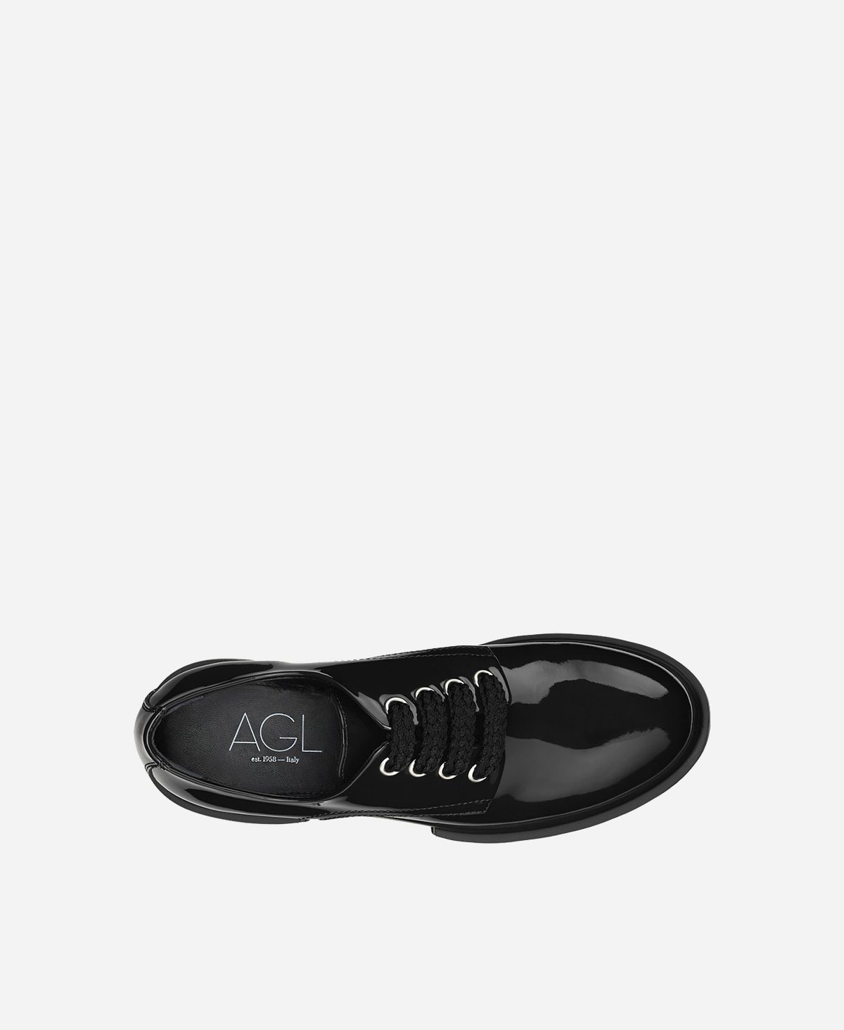 Agl Stringata in pelle Nero MAXINE LACE UP Nuovo