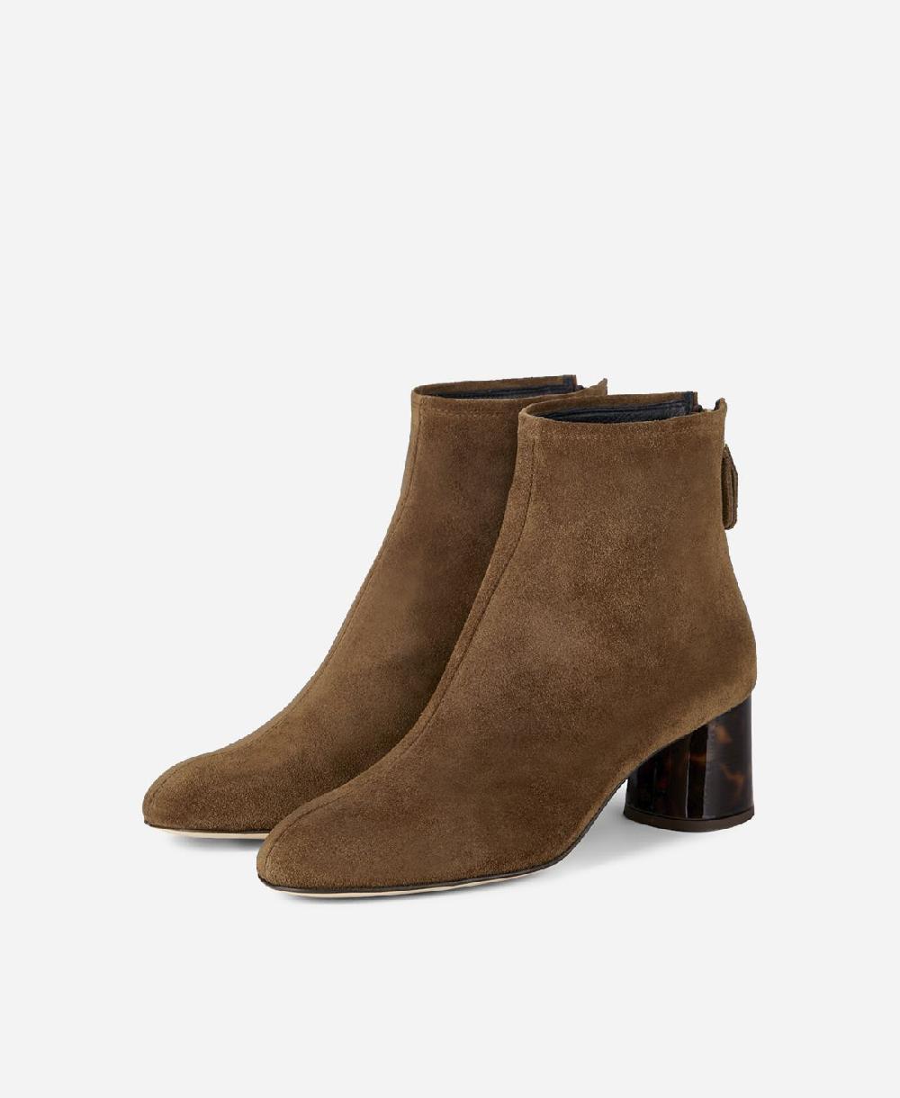 Agl Stivaletto in pelle con tacco Cuoio VETA PRECIOUS Negozi Online