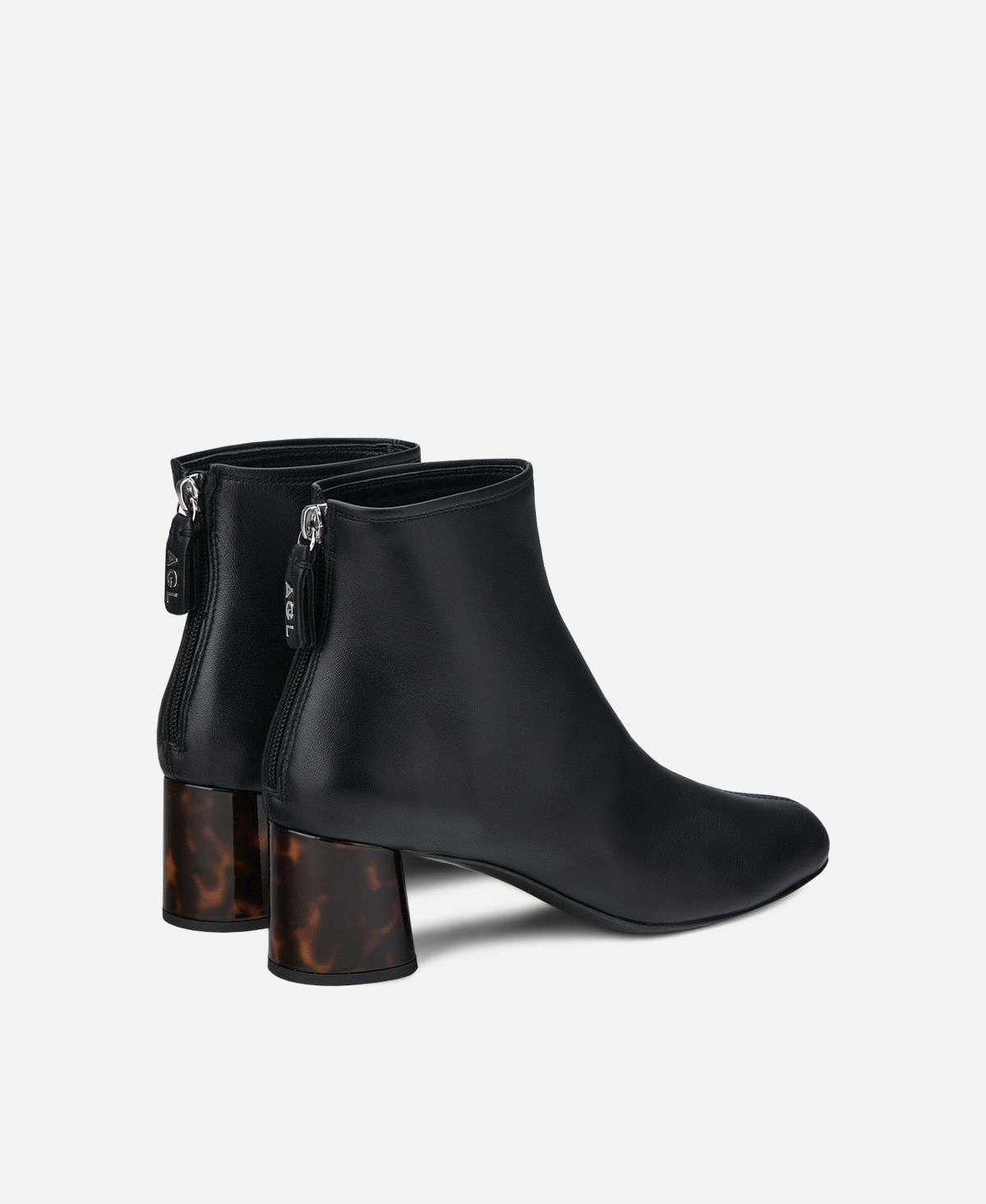 Agl Stivaletto in pelle con tacco Nero VETA PRECIOUS Acquista Ora