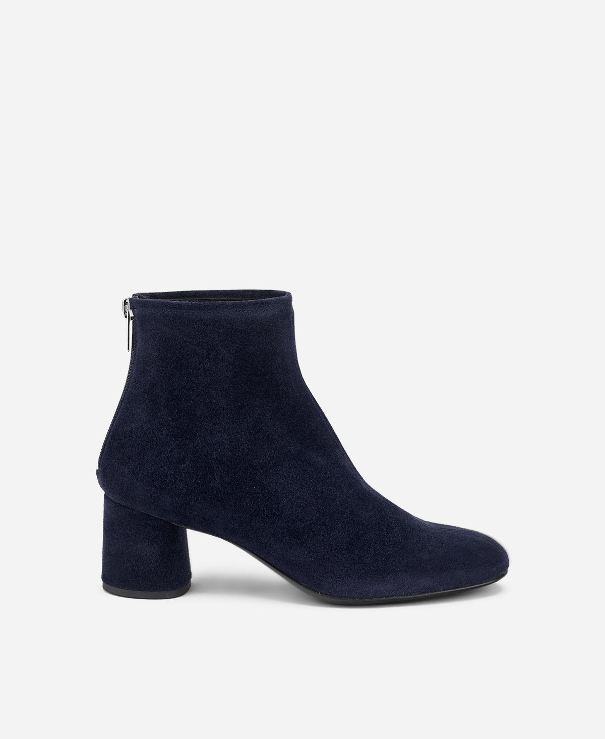 Agl Stivaletto in velour con tacco Blu Olga Promozione Limitata