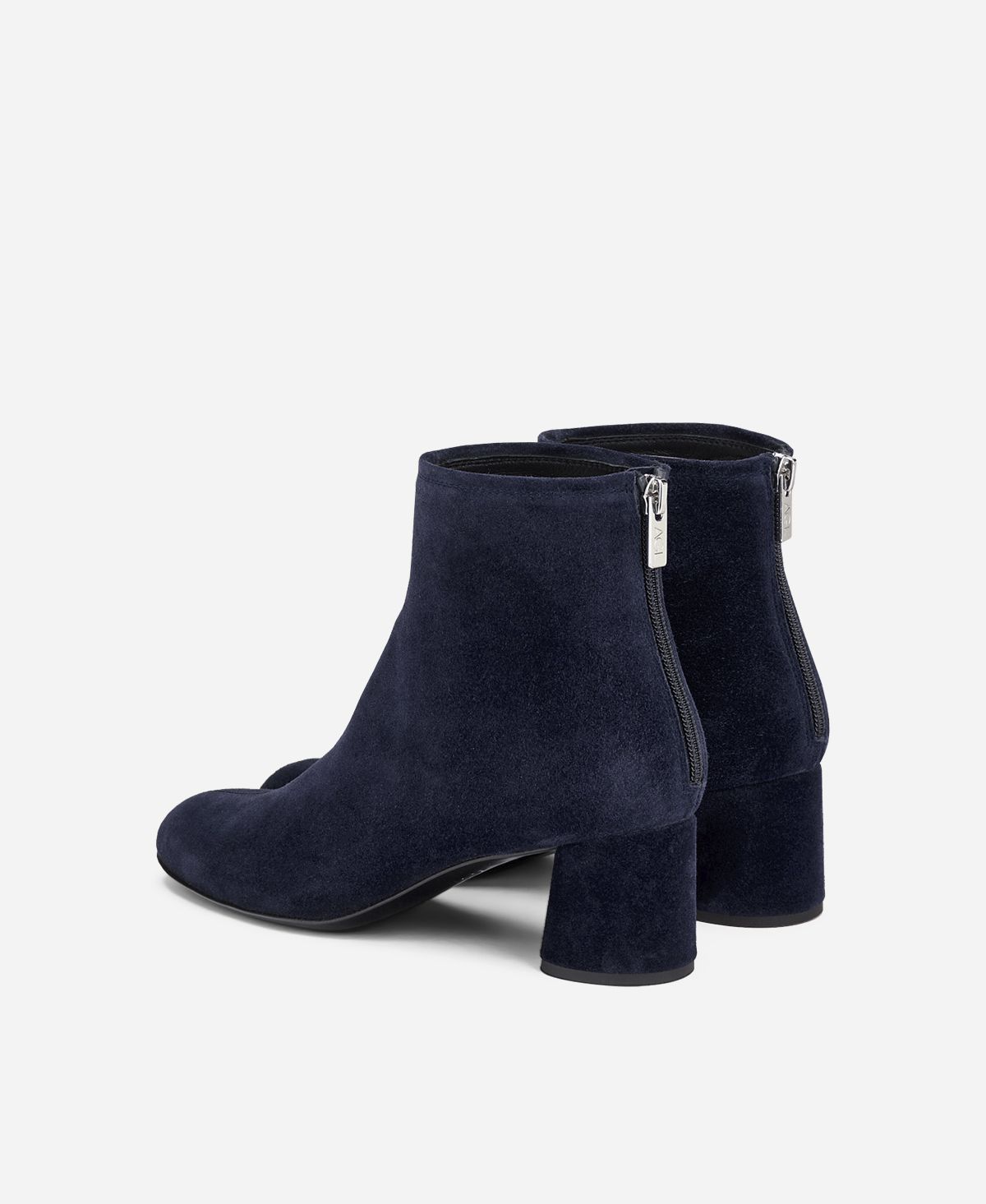 Agl Stivaletto in velour con tacco Blu Olga Promozione Limitata