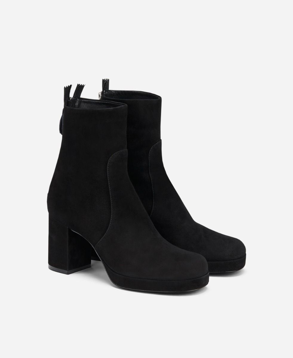 Agl Stivaletto in velour Nero BETTY Affare Del Giorno
