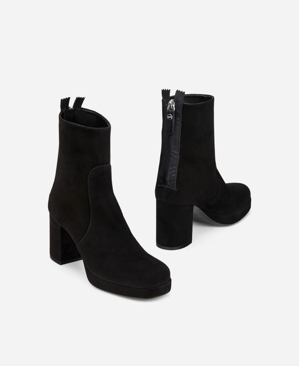 Agl Stivaletto in velour Nero BETTY Affare Del Giorno