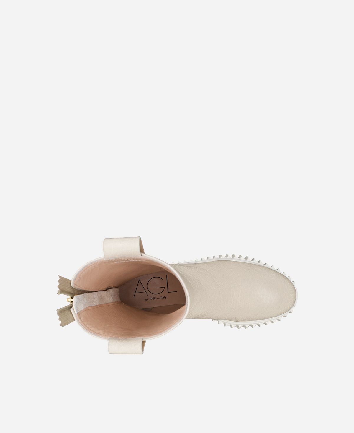 Agl Stivale in pelle Crema MILAGROS Online