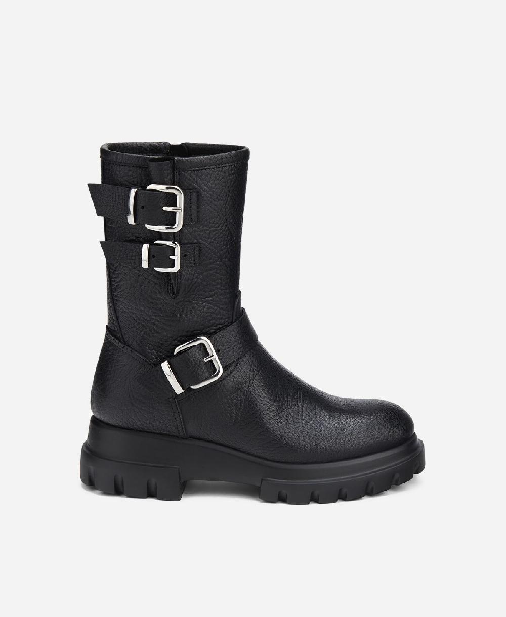 Agl Anfibio in pelle Nero CHUNKY BIKER Offerte