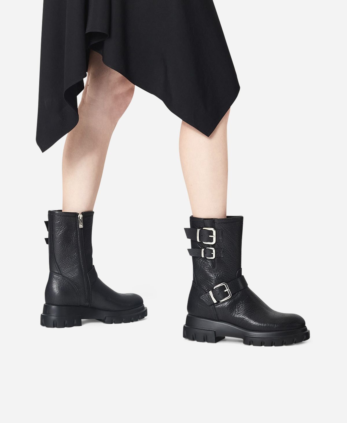 Agl Anfibio in pelle Nero CHUNKY BIKER Offerte