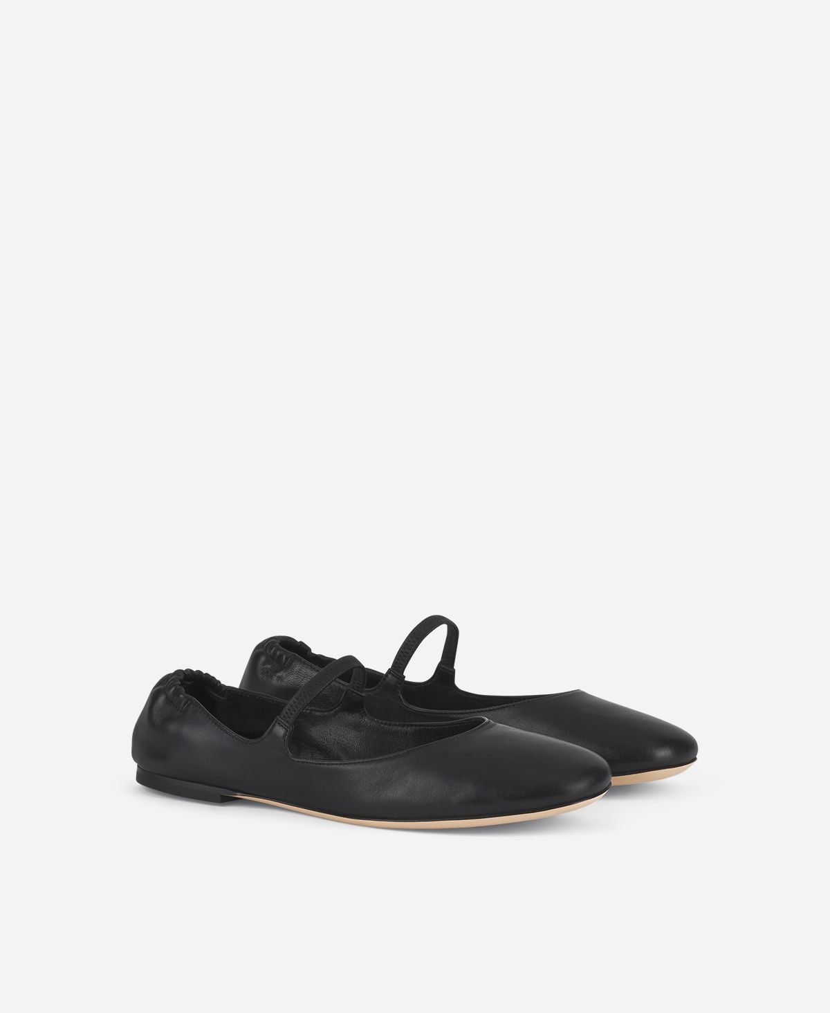 Agl Ballerina in pelle Nero Iris In Linea