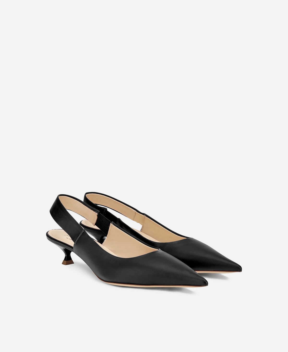 Agl Sling-back in pelle Nero Lenor Sling Vendita