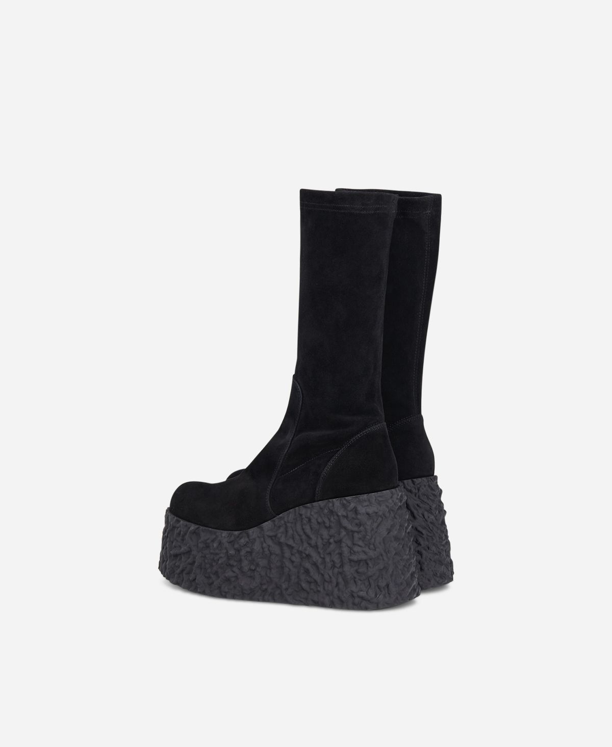 Agl Stivale in nappa stretch Nero velour LAVA STRETCH Pezzi Unici