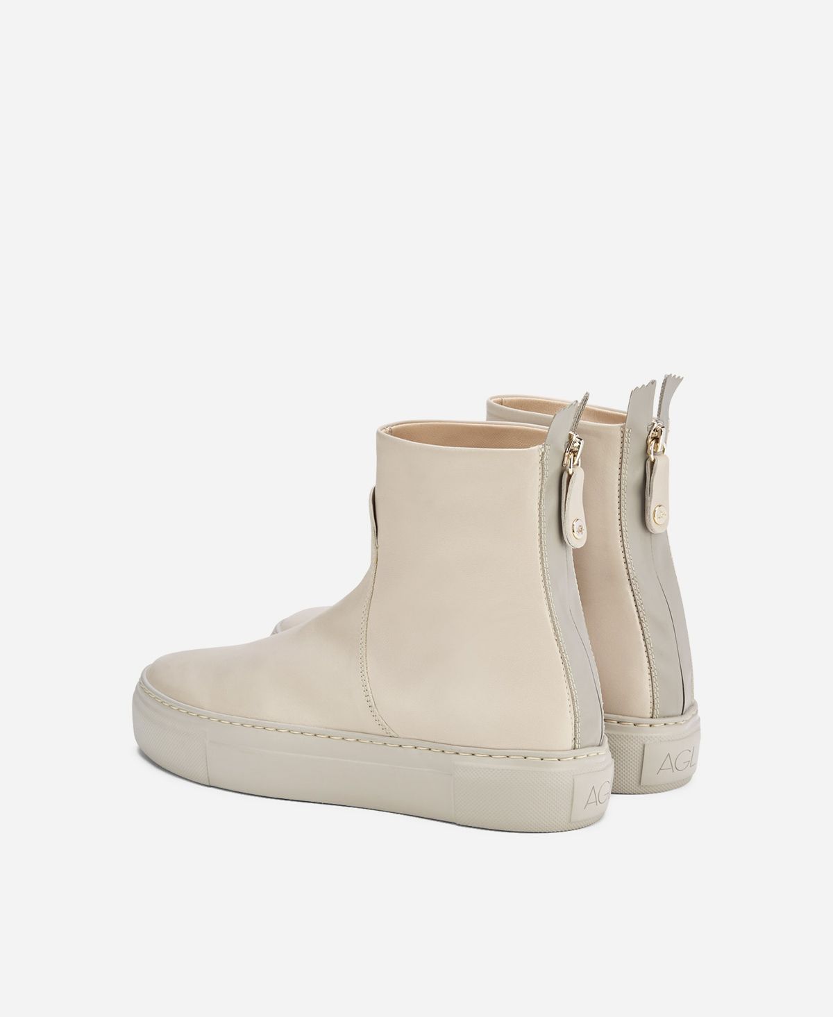 Agl Stivaletto sneaker in pelle Crema MEGHAN BOOTIE Acquista Ora