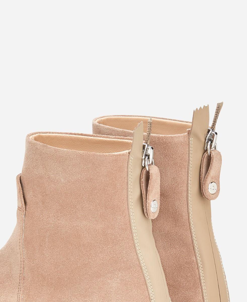 Agl Stivaletto sneaker in velour Beige MEGHAN BOOTIE Consegna Veloce