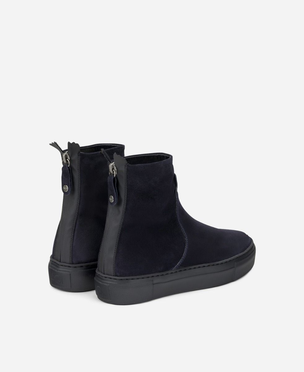 Agl Stivaletto sneaker in velour Blu MEGHAN BOOTIE Shopping Online