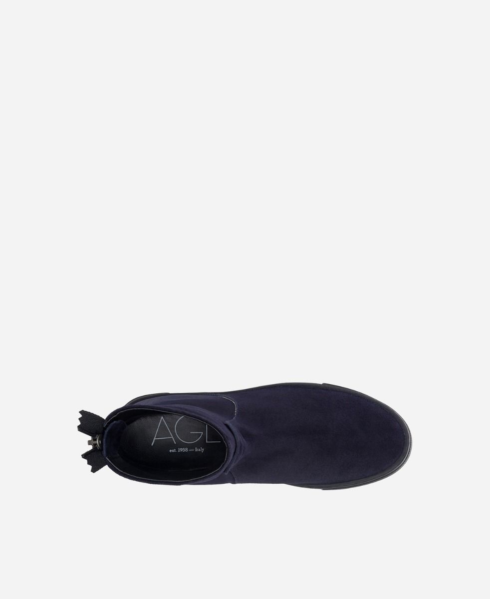 Agl Stivaletto sneaker in velour Blu MEGHAN BOOTIE Shopping Online