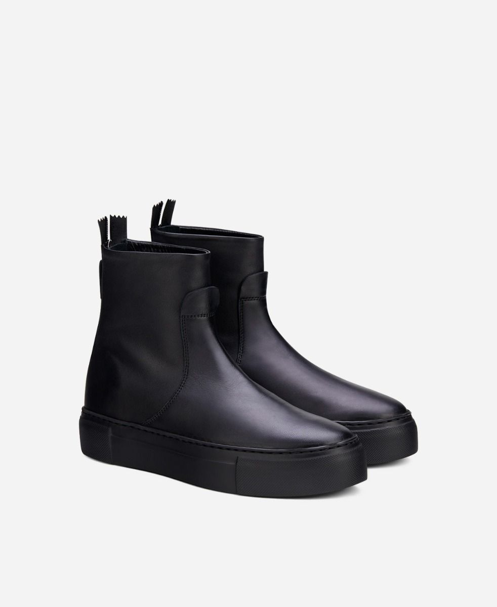 Agl Stivaletto sneaker in pelle Nero MEGHAN BOOTIE Affare Del Giorno