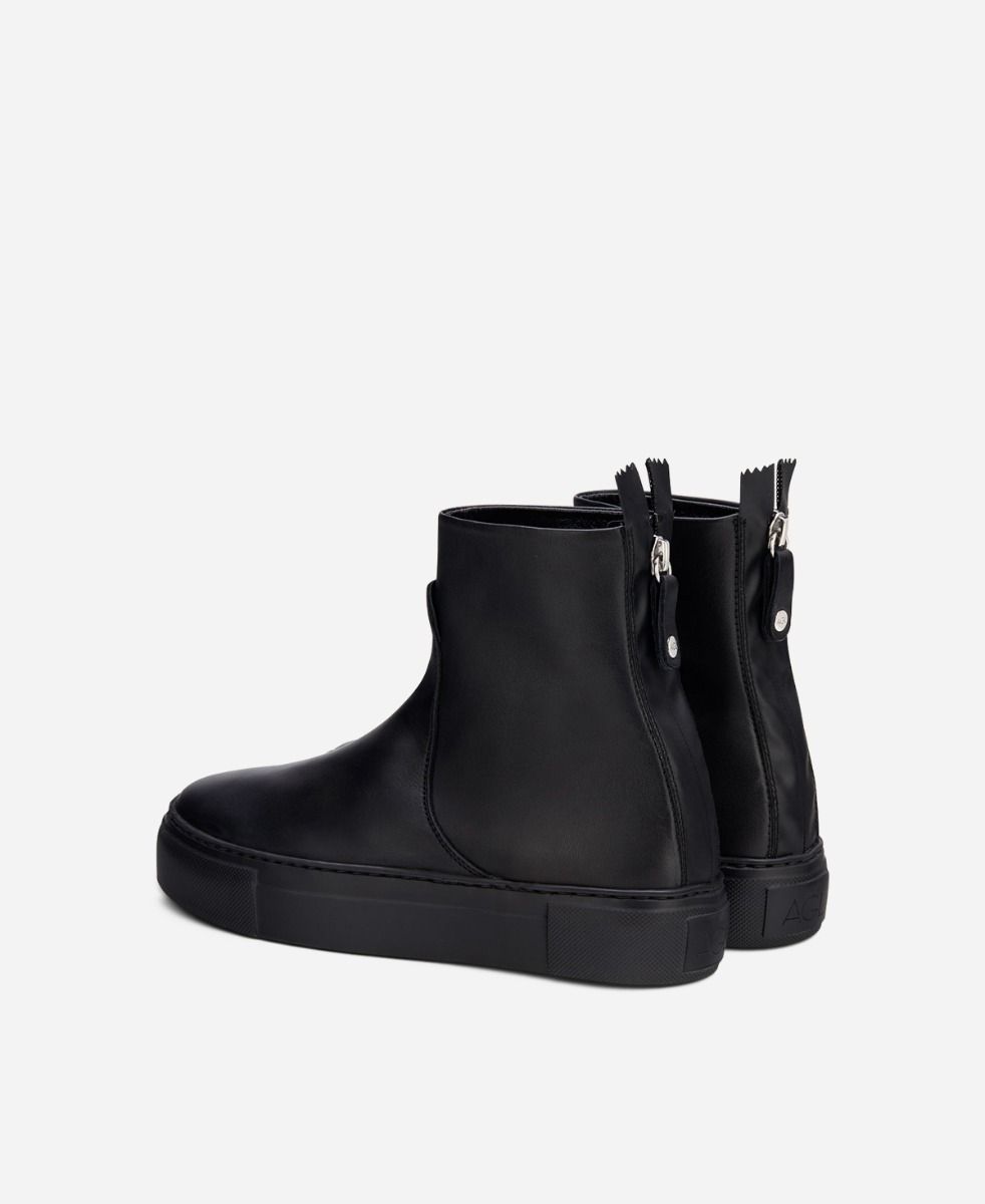 Agl Stivaletto sneaker in pelle Nero MEGHAN BOOTIE Affare Del Giorno