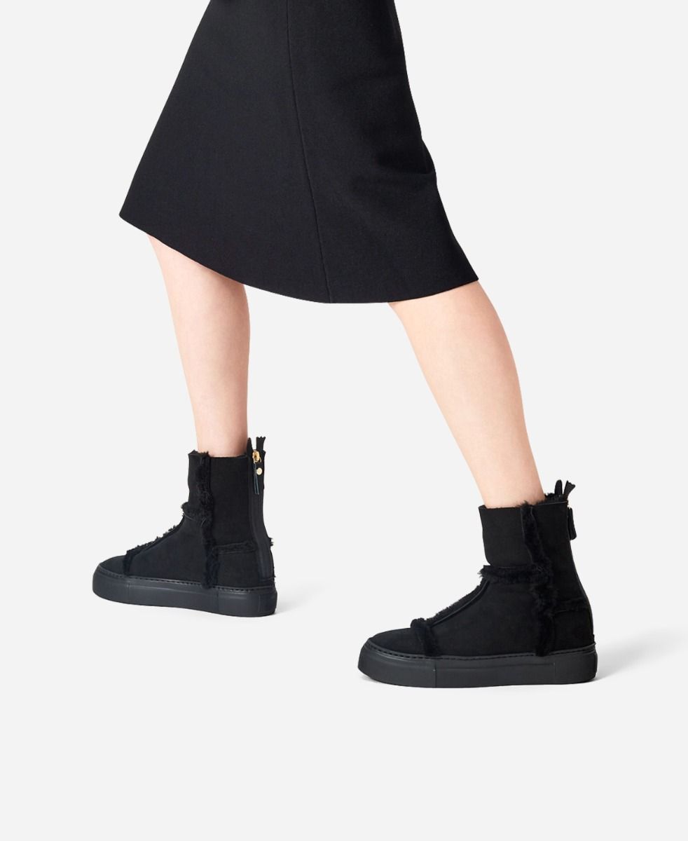 Agl Sneaker in montone Nero ROSY Prezzo Ridotto