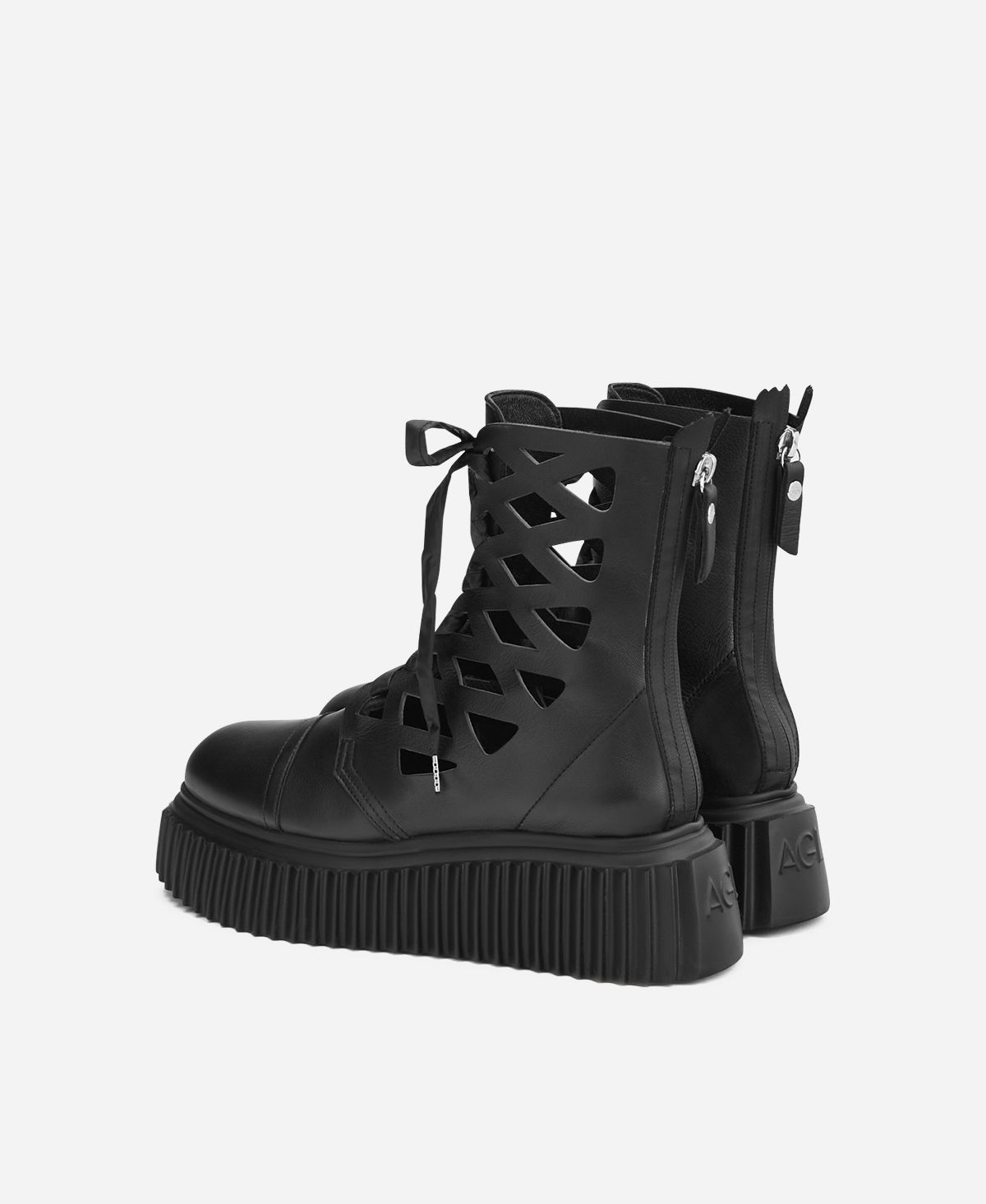Agl Stivaletto in pelle laserata Nero Viggy Online
