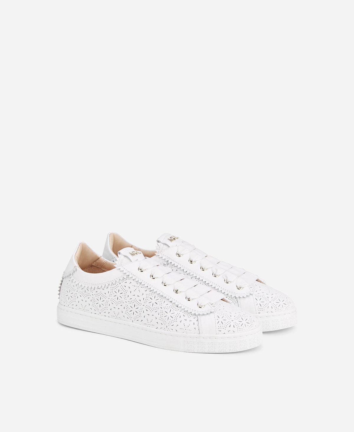 Agl Sneaker perforata Bianco Sade Spring Vendite Flash