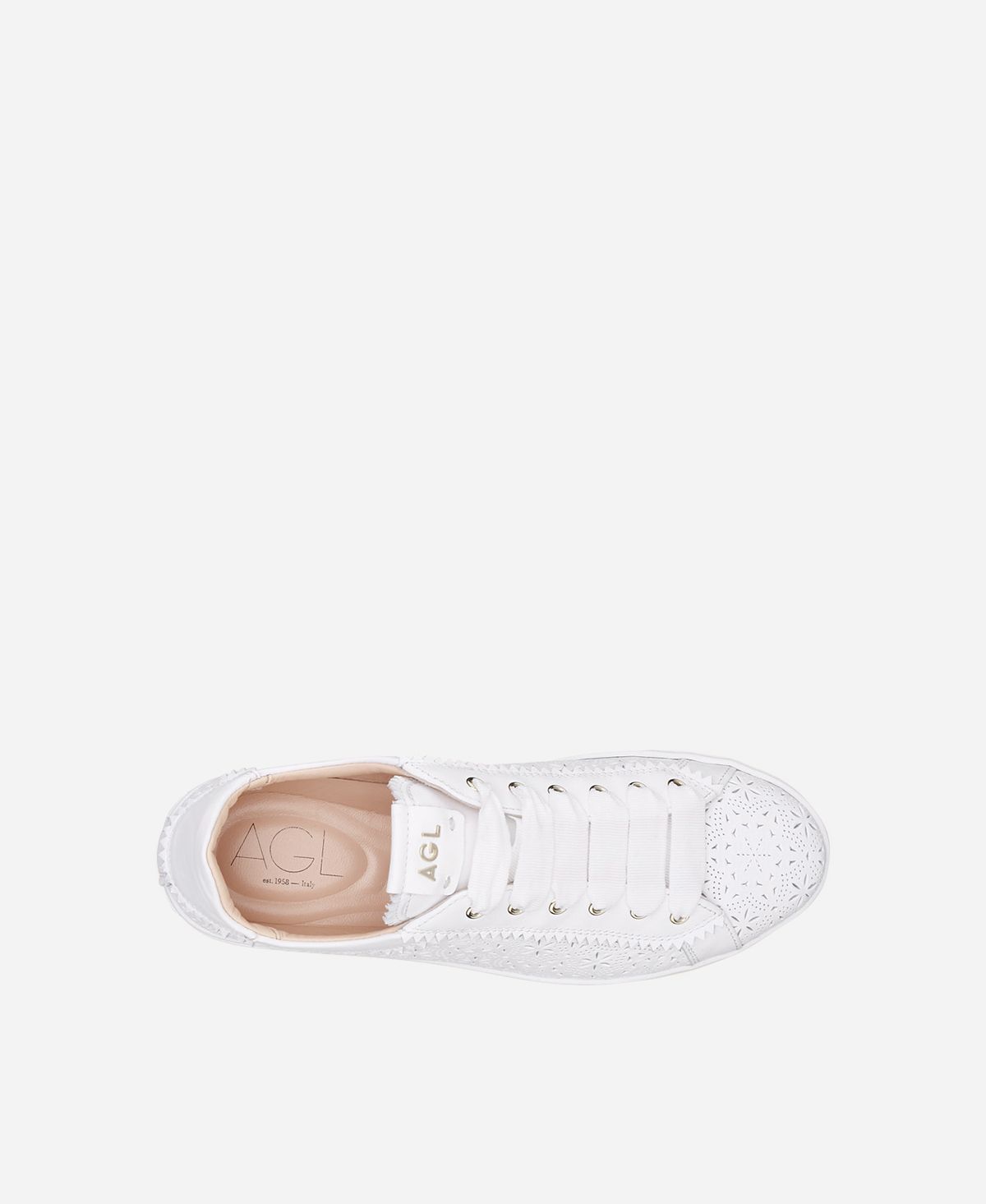 Agl Sneaker perforata Bianco Sade Spring Vendite Flash
