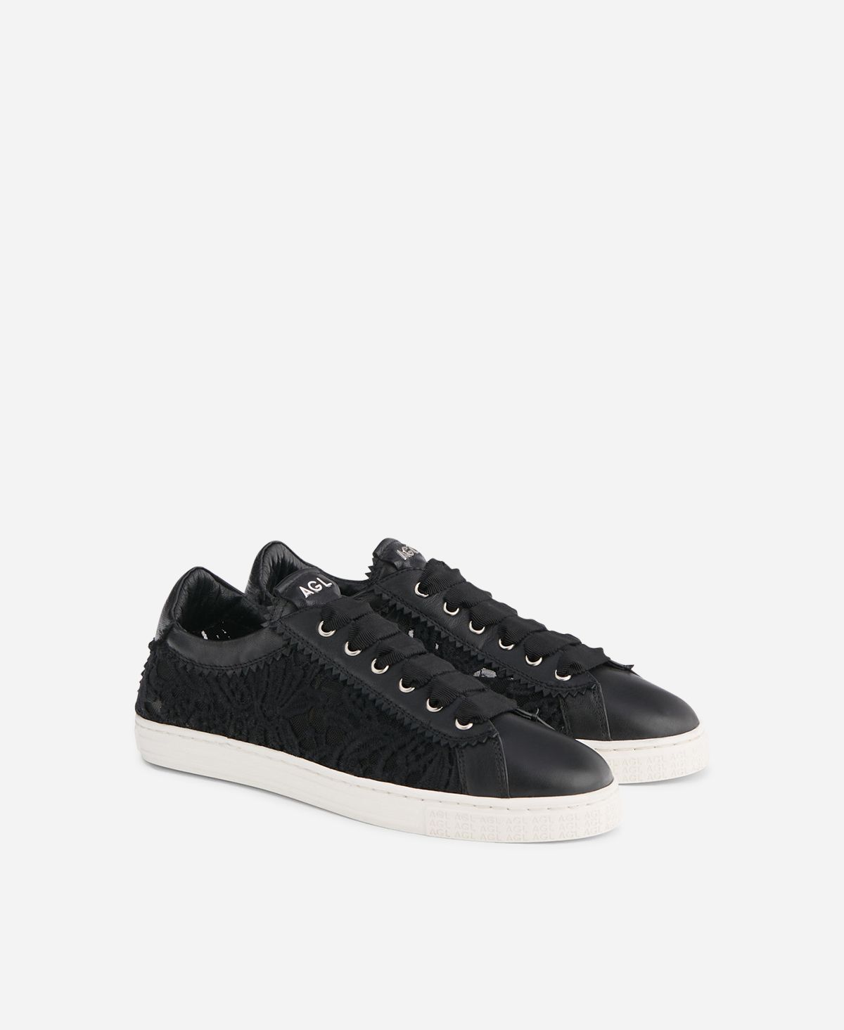 Agl Sneaker in pizzo Nero Sade Fabric In Saldo