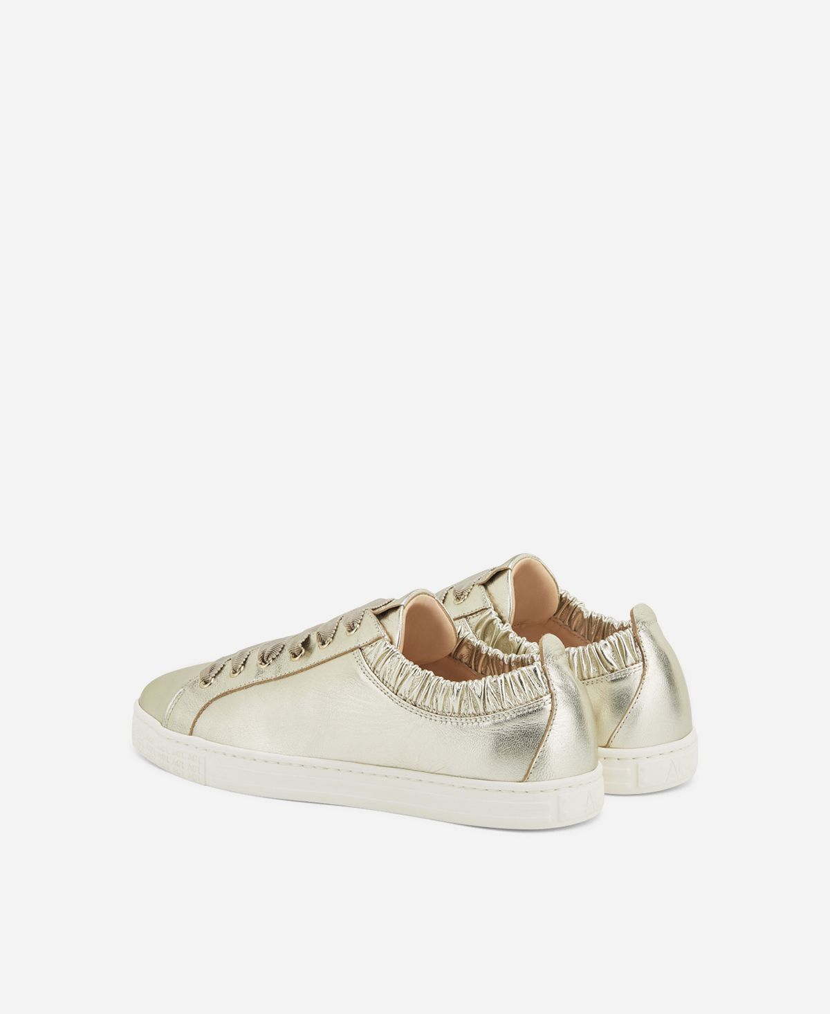 Agl Sneaker in pelle metallizzata Platino Suzie Moda