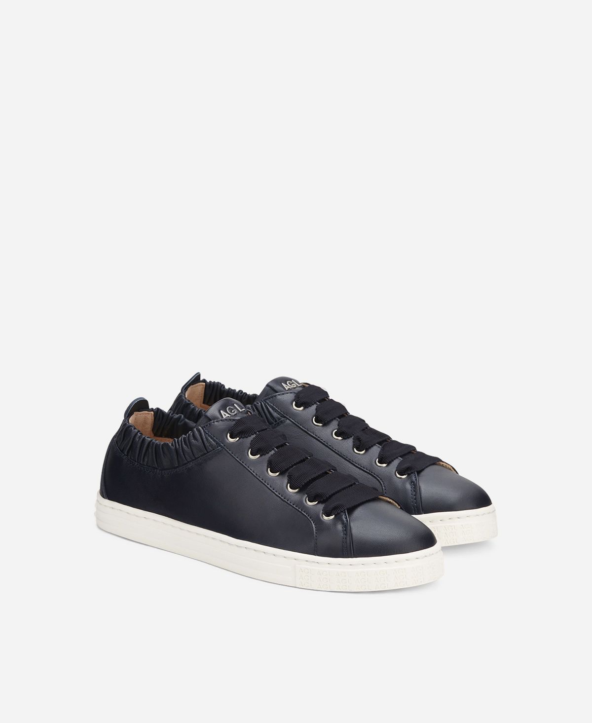 Agl Sneaker in pelle con elastico Blu SUZIE 2025