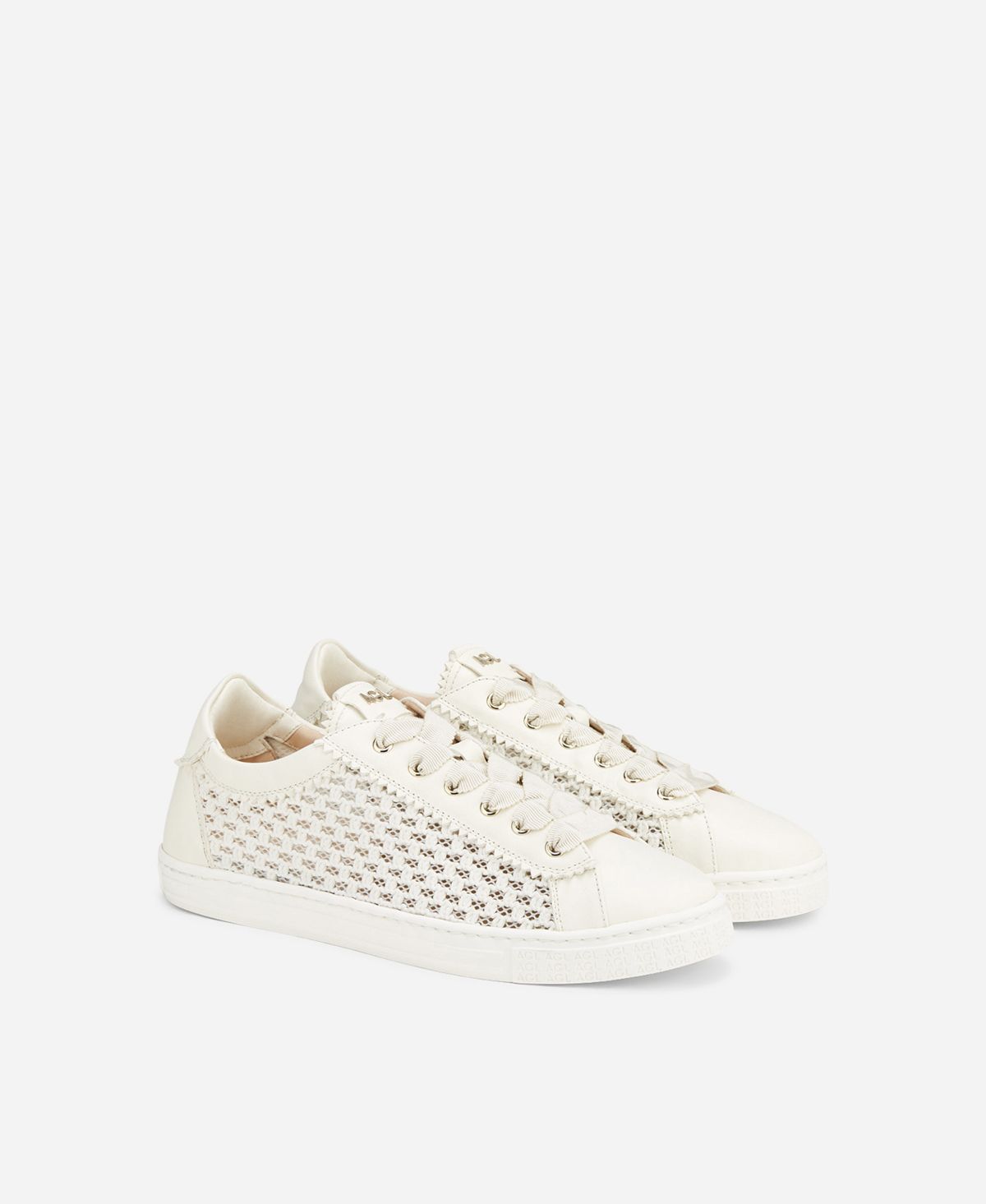 Agl Sneaker con trama Bianco Sade Plots Italia