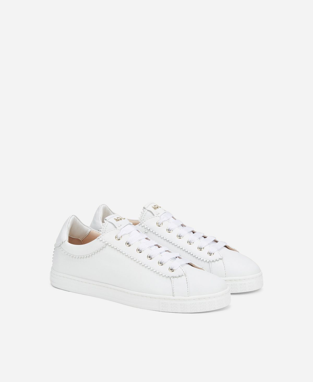Agl Sneaker in pelle con elastico Bianco Sade In Linea