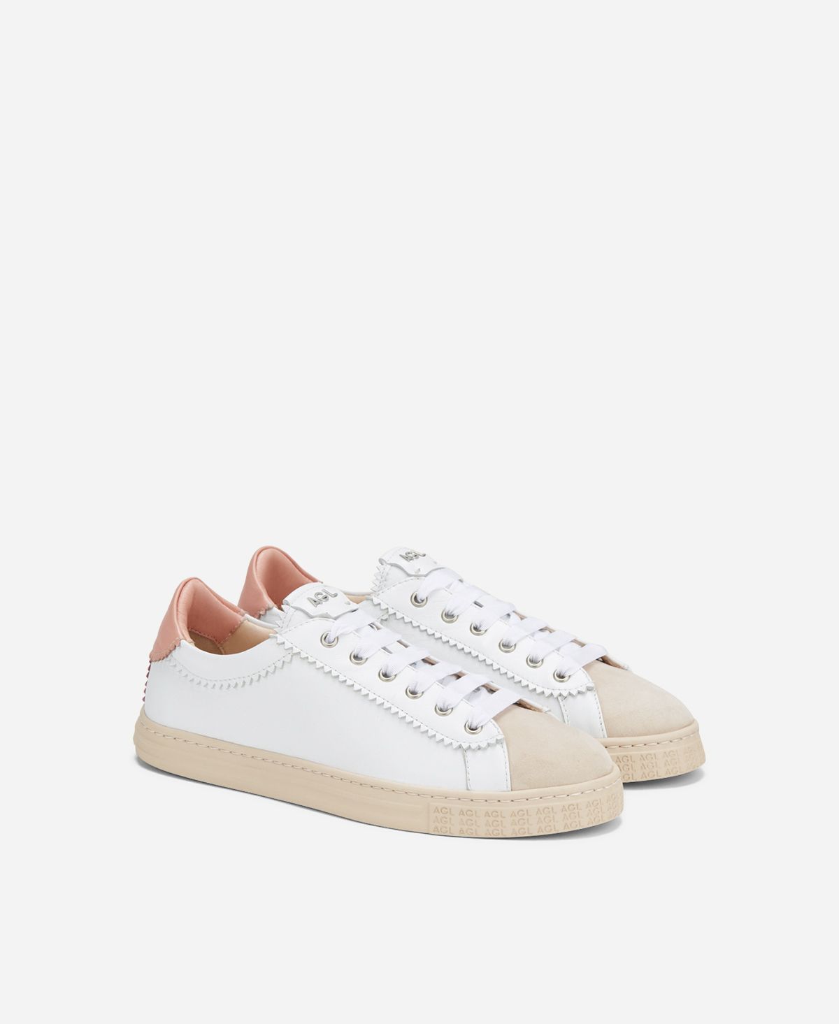 Agl Sneaker in pelle Rosa Sade Nuovo