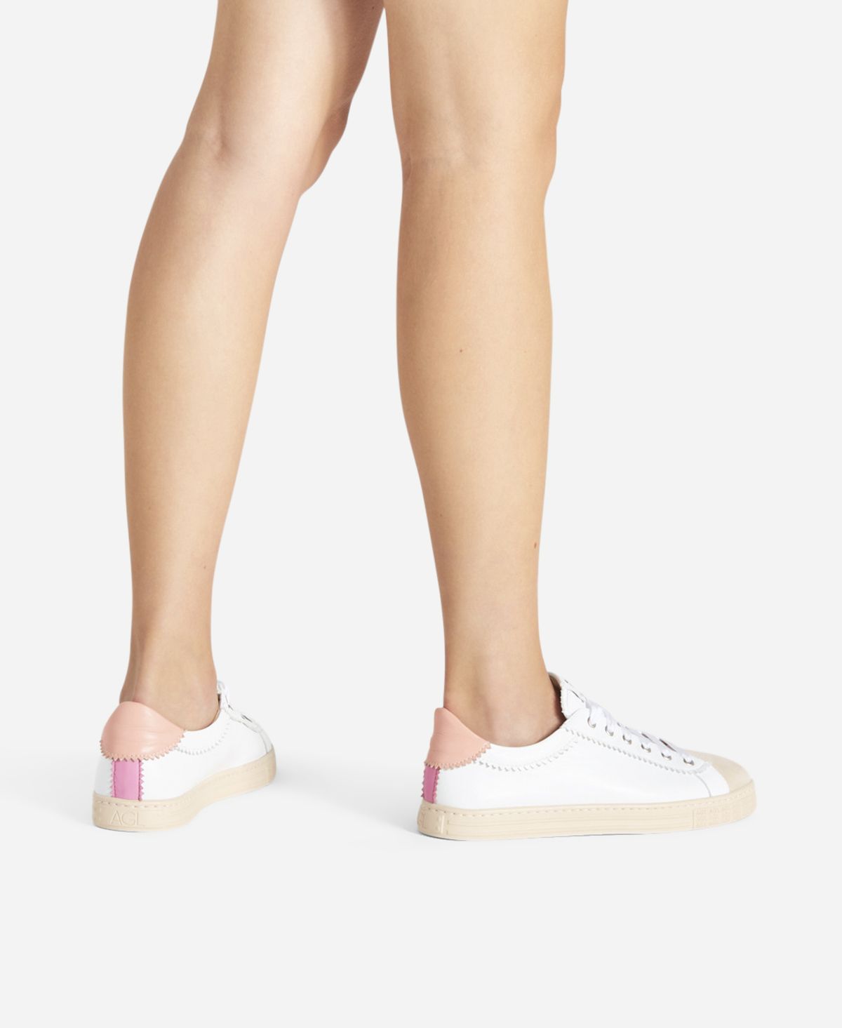 Agl Sneaker in pelle Rosa Sade Nuovo