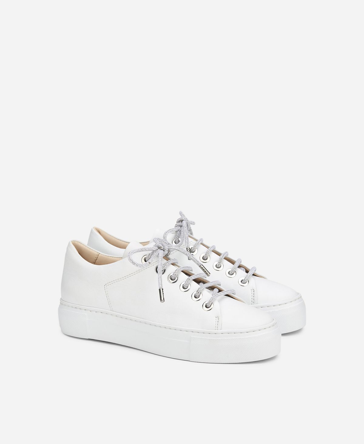 Agl Sneaker con lacci gioiello Bianco Crystal Qualità