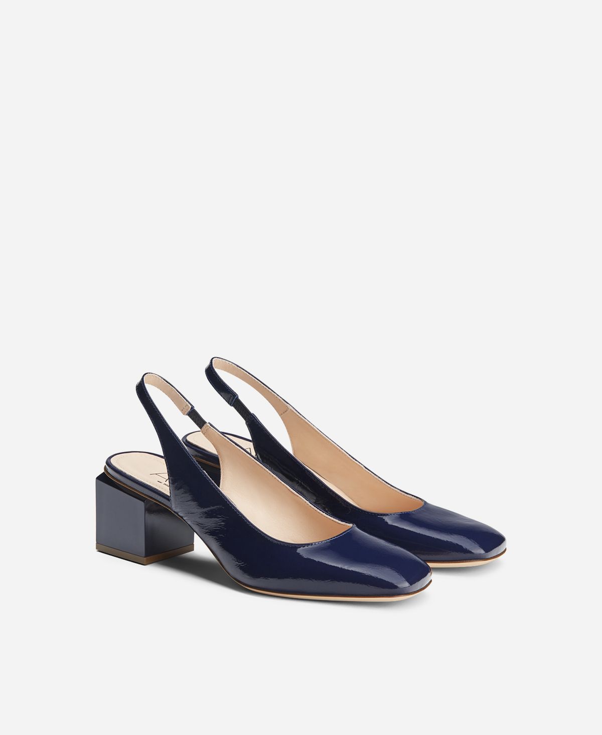 Agl Slig back con tacco a cubo Blu notte Angie Sling B Pezzi Unici