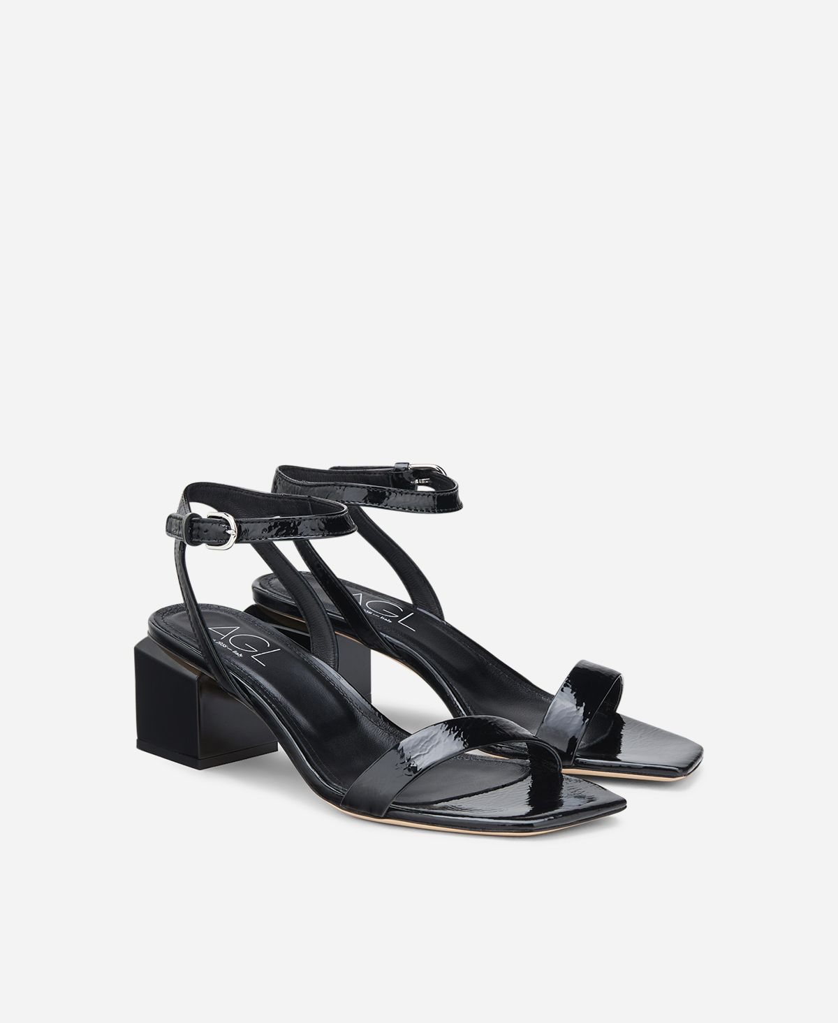 Agl Sandalo con tacco cubico Nero Angie Soddisfazione Garantita