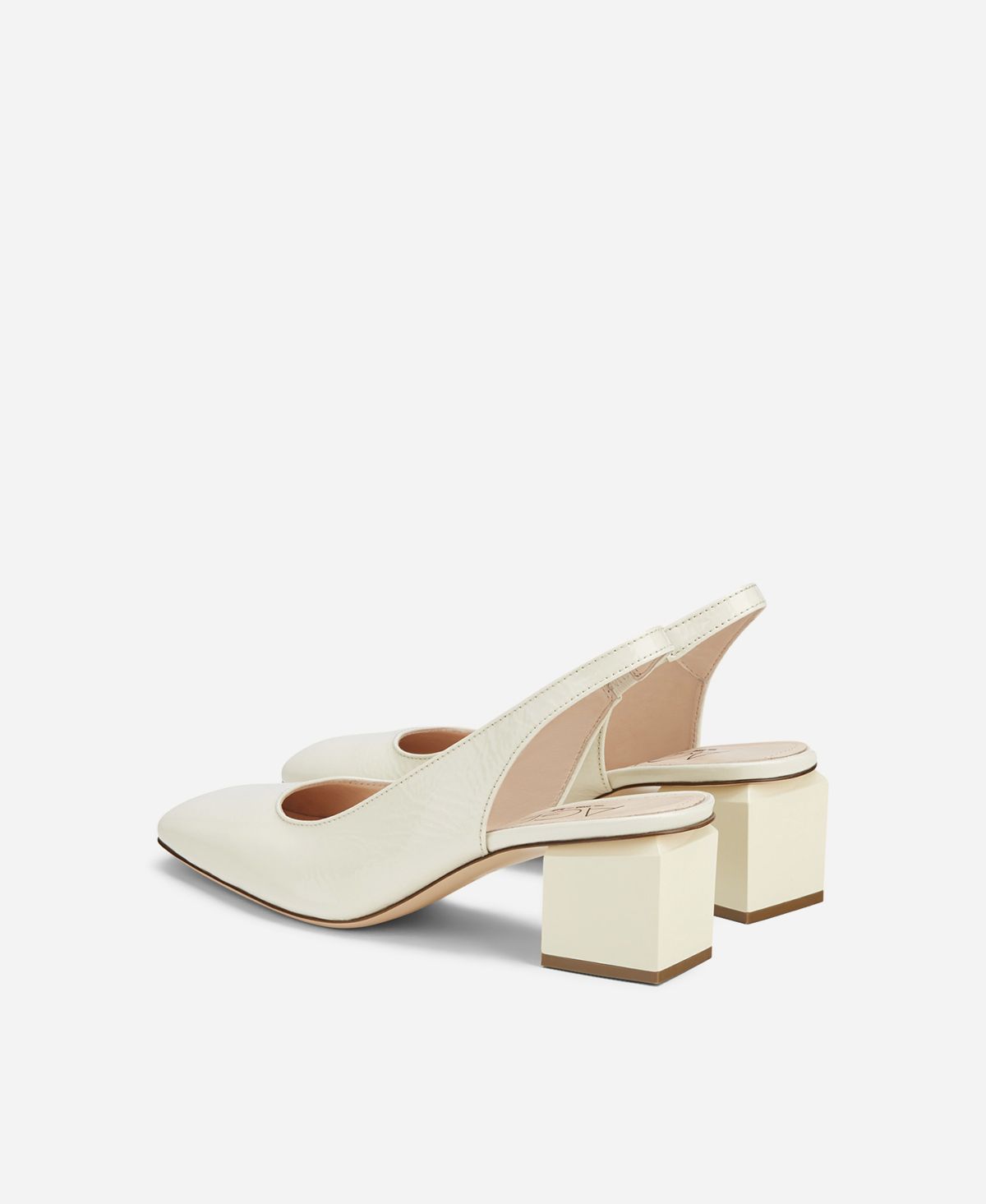 Agl Slig back con tacco a cubo Crema Angie Sling B Negozi Online