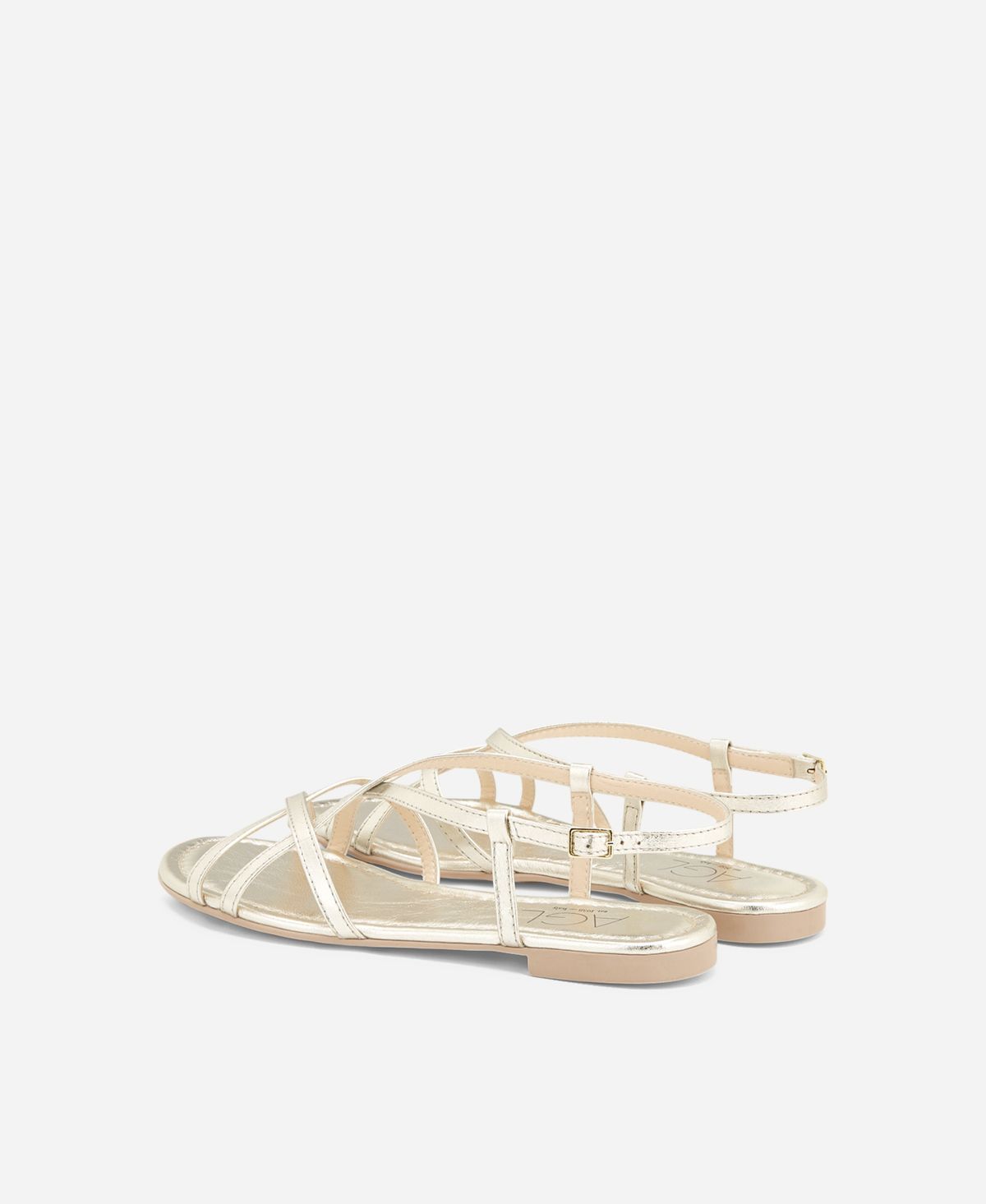 Agl Sandalo in pelle metal Platino Summer Straps Fino Al -60%